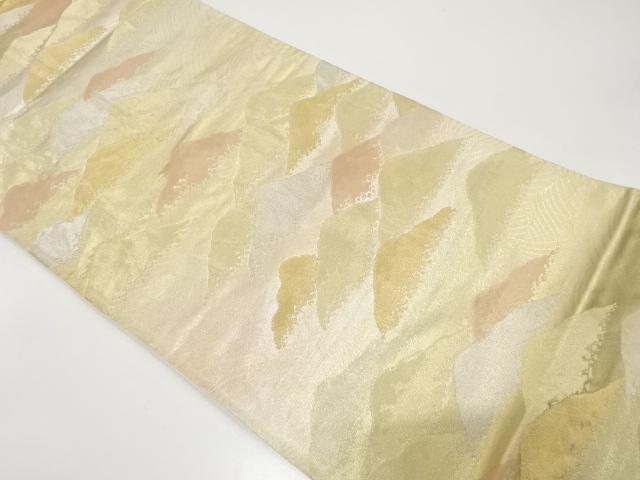 JAPANESE KIMONO / ANTIQUE FUKURO OBI / SILK / WOVEN MOUNTAINS